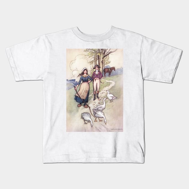 When All the World is Young by Warwick Goble Kids T-Shirt by vintage-art